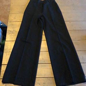 Vintage high waste wide leg black dress slack